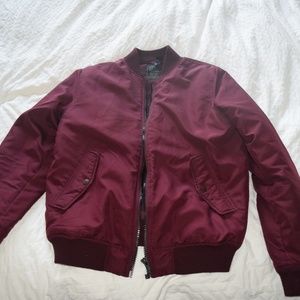 H&M Maroon Bomber Jacket Size M